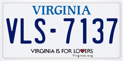 VA license plate VLS7137