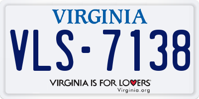 VA license plate VLS7138