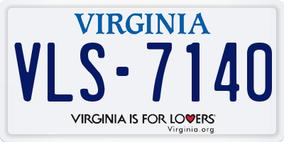 VA license plate VLS7140