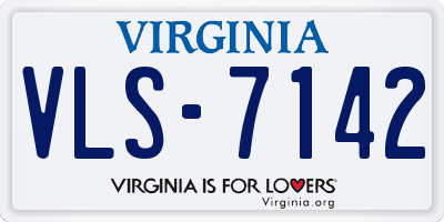 VA license plate VLS7142