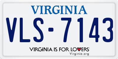 VA license plate VLS7143