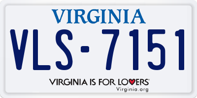 VA license plate VLS7151