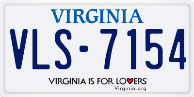 VA license plate VLS7154