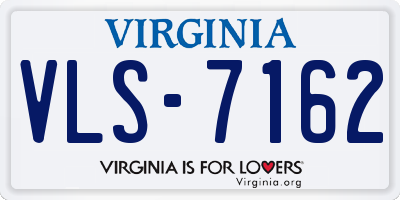 VA license plate VLS7162