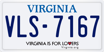 VA license plate VLS7167