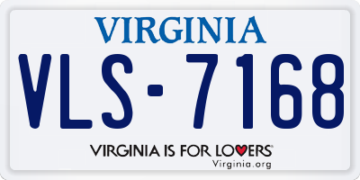 VA license plate VLS7168
