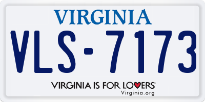 VA license plate VLS7173