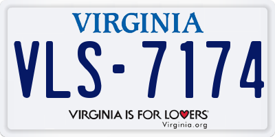 VA license plate VLS7174