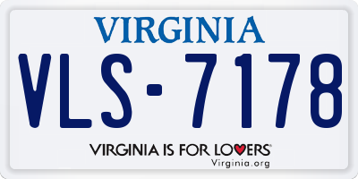 VA license plate VLS7178