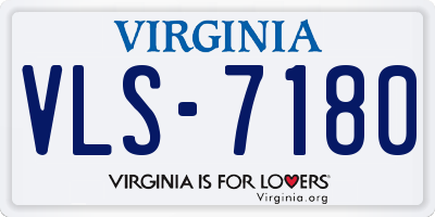 VA license plate VLS7180