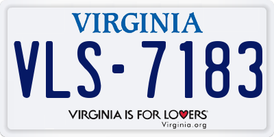 VA license plate VLS7183