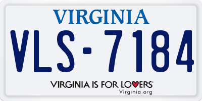 VA license plate VLS7184