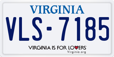 VA license plate VLS7185