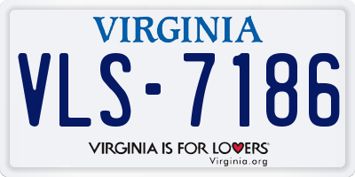 VA license plate VLS7186