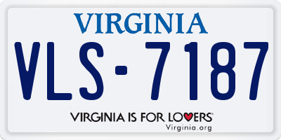 VA license plate VLS7187