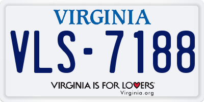 VA license plate VLS7188
