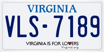 VA license plate VLS7189