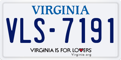 VA license plate VLS7191