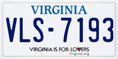 VA license plate VLS7193