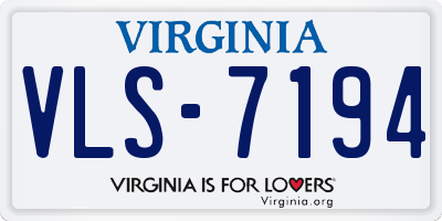 VA license plate VLS7194