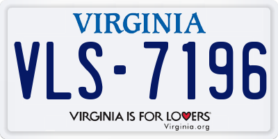 VA license plate VLS7196