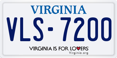 VA license plate VLS7200