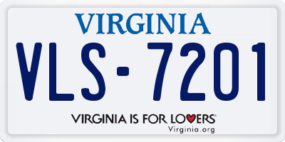 VA license plate VLS7201