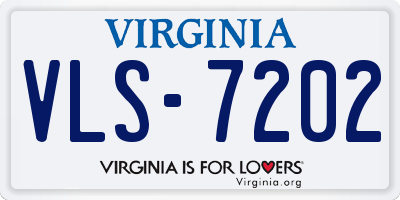 VA license plate VLS7202