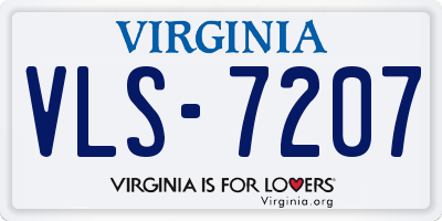 VA license plate VLS7207