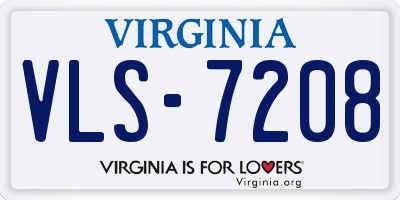 VA license plate VLS7208
