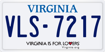 VA license plate VLS7217