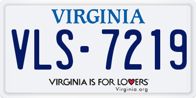 VA license plate VLS7219