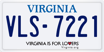 VA license plate VLS7221