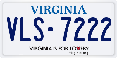 VA license plate VLS7222