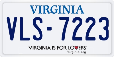 VA license plate VLS7223