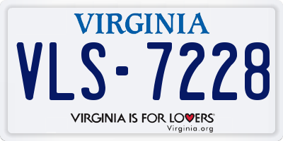 VA license plate VLS7228