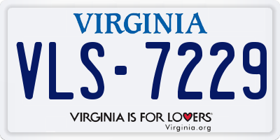 VA license plate VLS7229