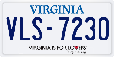 VA license plate VLS7230