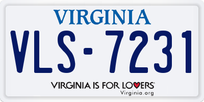 VA license plate VLS7231
