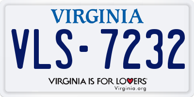 VA license plate VLS7232