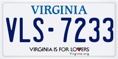VA license plate VLS7233