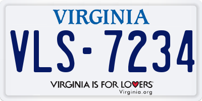 VA license plate VLS7234