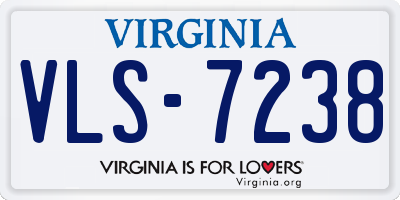 VA license plate VLS7238