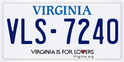 VA license plate VLS7240