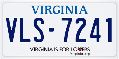 VA license plate VLS7241