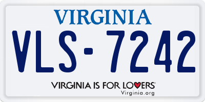 VA license plate VLS7242