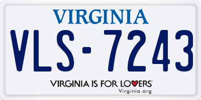 VA license plate VLS7243