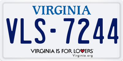 VA license plate VLS7244