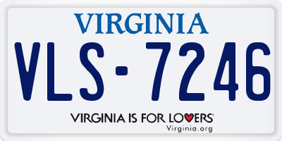 VA license plate VLS7246