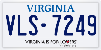 VA license plate VLS7249